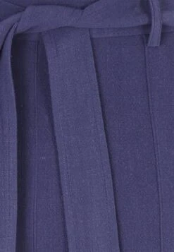 Womens Blue Linen Belted Tapered Trousers 2 Womens Blue Linen Belted Tapered Trousers -Fashion Women's Clothing Sales 154454pls ec3c58464423cd3