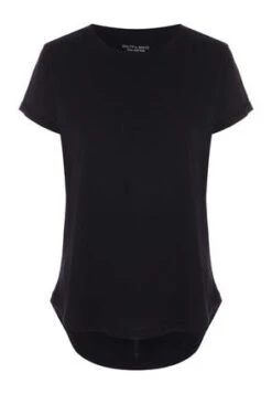 Womens Black Roll Sleeve T-Shirt -Fashion Women's Clothing Sales 154745pls 422542e0d9d9156