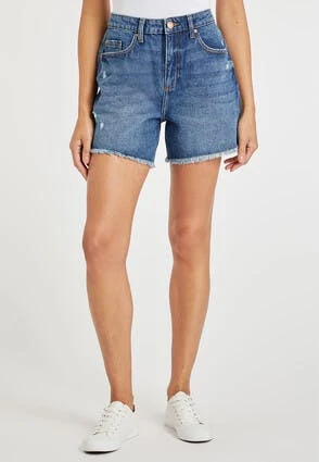 Womens Blue Distressed Denim Shorts Womens Blue Distressed Denim Shorts -Fashion Women's Clothing Sales 155328pls 615d3682fd7728e