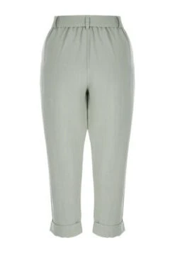 Womens Sage Linen Belted Tapered Trousers -Fashion Women's Clothing Sales 156609pls 0dd296debec50dc