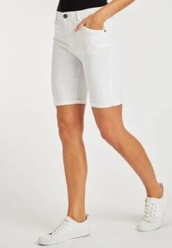 Womens White Denim Cycling Shorts