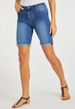 Womens Indigo Denim Cycle Shorts