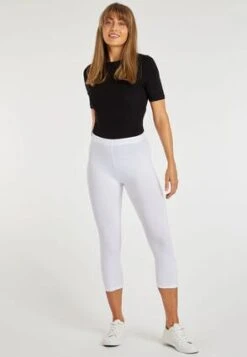 Womens White Cropped Leggings -Fashion Women's Clothing Sales 157931pls c3bad9d95114f31