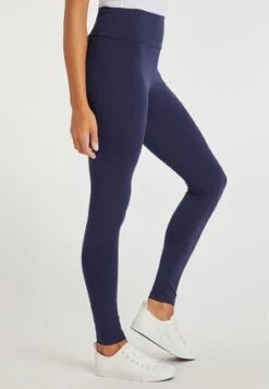 Womens Navy Wide Waistband Leggings -Fashion Women's Clothing Sales 158861pls 08a4ce212883e72