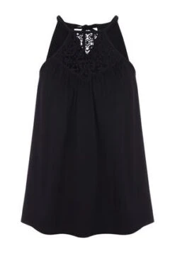 Womens Black Crochet Halter Neck Cami -Fashion Women's Clothing Sales 160593pls 269f80f988fbff8