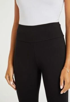 Womens Black Wide Waistband Leggings -Fashion Women's Clothing Sales 162610pls b9846033137aa27