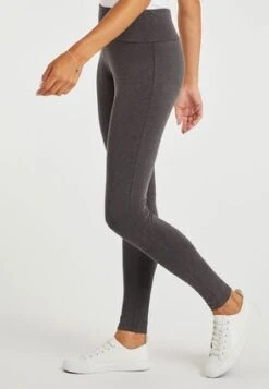 Womens Grey Wide Waistband Leggings -Fashion Women's Clothing Sales 162747pls ba6a3e37f549a05
