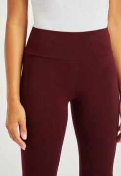 Womens Burgundy Wide Waistband Leggings -Fashion Women's Clothing Sales 167830pls f194a89c9825df6