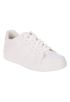 Womens White Casual Lace-Up Trainers
