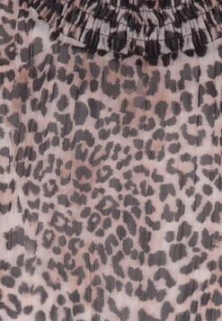 Womens Leopard Print Plisse Blouse -Fashion Women's Clothing Sales 176024pls 1e754231d3e6bd4