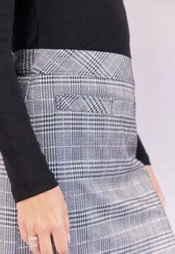 Womens Grey Check Ponte Skirt -Fashion Women's Clothing Sales 177075pls b6b32e2c6f14801