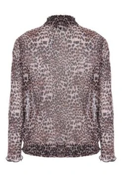 Womens Leopard Print Plisse Blouse -Fashion Women's Clothing Sales 177808pls 1d86cd2bebc6b46
