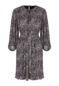 Womens Animal Print Belted Plisse Dress -Fashion Women's Clothing Sales 178222pls b567fbc6095bbfc