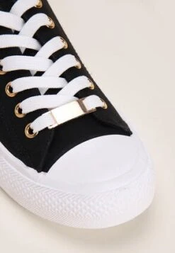 Womens Black Lace Up Casual Trainers -Fashion Women's Clothing Sales 178552pls a9663ab349323e8