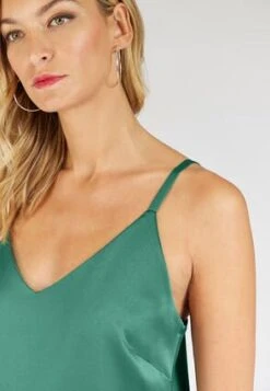 Womens Green Slip Midi Dress -Fashion Women's Clothing Sales 178563pls f4ae2f8ad6b3427