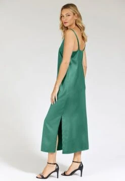 Womens Green Slip Midi Dress -Fashion Women's Clothing Sales 178564pls 31645986b12a4fb