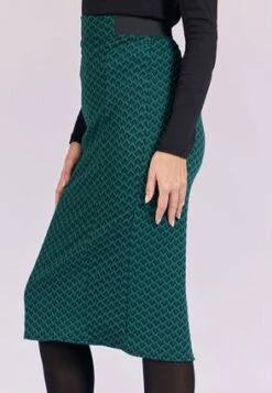 Womens Green Jacquard Pencil Skirt -Fashion Women's Clothing Sales 178935pls a5c3d07406ca342