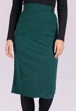 Womens Green Jacquard Pencil Skirt -Fashion Women's Clothing Sales 178936pls c0a60c82e68e442