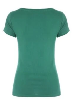 Womens Green Cotton Crew Neck T-Shirt -Fashion Women's Clothing Sales 178958pls 0e88201ae4e61d4