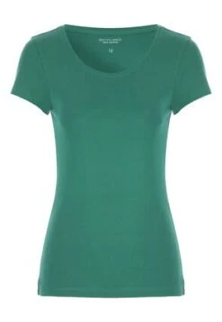 Womens Green Cotton Crew Neck T-Shirt -Fashion Women's Clothing Sales 178985pls d709346dba0064e