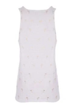 Womens White Metallic Palm Print Vest 3 Womens White Metallic Palm Print Vest -Fashion Women's Clothing Sales 179064pls 55e5e7041c825f4