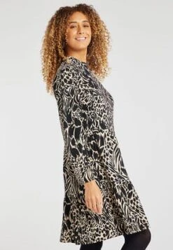 Womens Black And Cream Animal Print Dress 3 Womens Black And Cream Animal Print Dress -Fashion Women's Clothing Sales 179353pls 48439a2725fe239