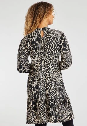 Womens Black and Cream Animal Print Dress Womens Black And Cream Animal Print Dress -Fashion Women's Clothing Sales 179377pls 546b8feb1e8c0c7