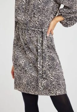 Womens Animal Print Belted Plisse Dress -Fashion Women's Clothing Sales 179412pls 1d330ccd6bfd089