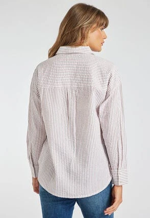 Womens Camel Stripe Textured Shirt Womens Camel Stripe Textured Shirt -Fashion Women's Clothing Sales 179472pls ad5060d5931d3d3