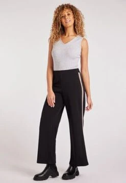 Womens Black Striped Wide Leg Trousers -Fashion Women's Clothing Sales 179804pls a5410070560e232