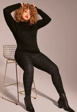 Womens Black Check Slim Leg Trousers -Fashion Women's Clothing Sales 180288pls af1627ffbc2c2eb