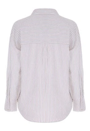 Womens Camel Stripe Textured Shirt Womens Camel Stripe Textured Shirt -Fashion Women's Clothing Sales 180403pls bcb657deb6bf374