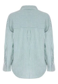 Womens Green Stripe Textured Shirt -Fashion Women's Clothing Sales 180411pls 361b72b48ff905a