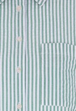 Womens Green Stripe Textured Shirt -Fashion Women's Clothing Sales 180414pls 8c90fabc0d4bdd8