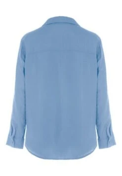 Womens Blue Long Sleeve Pocket Shirt -Fashion Women's Clothing Sales 180415pls 20a29eb4de33500