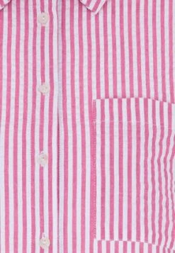 Womens Pink Stripe Textured Shirt -Fashion Women's Clothing Sales 180416pls 8f4c6333b722ea5