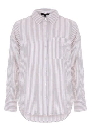 Womens Camel Stripe Textured Shirt Womens Camel Stripe Textured Shirt -Fashion Women's Clothing Sales 180419pls 245b1c69c09df39