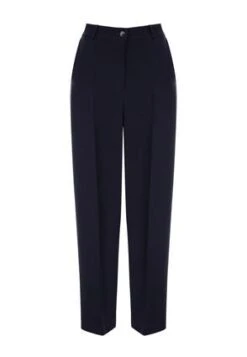 Womens Navy Wide Leg Trousers