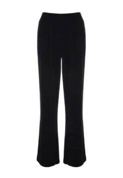 Womens Black Ribbed Wide Leg Trousers -Fashion Women's Clothing Sales 181208pls 5075d209b652f1d