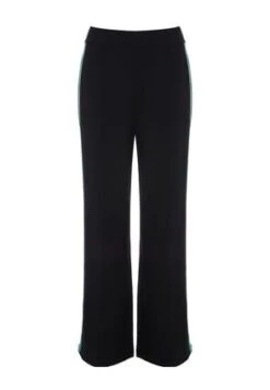 Womens Black Stripe Wide Leg Trousers -Fashion Women's Clothing Sales 181221pls 459dafdefa057ff