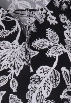 Womens Black Leaf Print Short Sleeve Dress -Fashion Women's Clothing Sales 181461pls b491da6486ff545