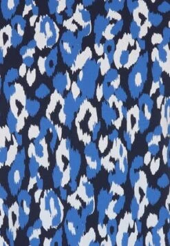 Womens Blue Leopard Cotton Roll T-shirt -Fashion Women's Clothing Sales 181469pls 428fc80d9e9208f