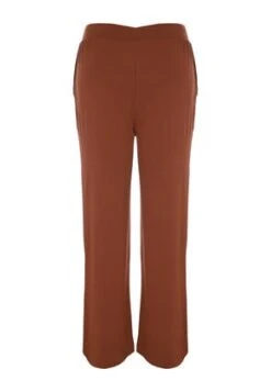 Womens Brown Jersey Wide Leg Trousers -Fashion Women's Clothing Sales 181472pls f30e454de9387fc
