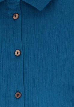 Womens Blue Crinkle Cotton Shirt -Fashion Women's Clothing Sales 181493pls 404a9ec3fcddc02