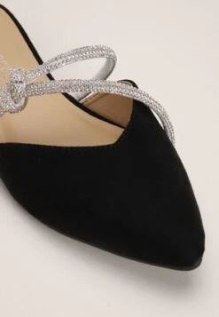 Womens Black Backless Embellished Ballet Pumps -Fashion Women's Clothing Sales 181571pls 078904873b677e5