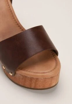 Womens Brown Heeled Clog Platform Shoes -Fashion Women's Clothing Sales 181600pls 1f3a1534e8005c7