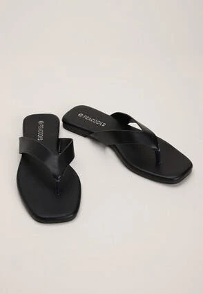 Womens Black Square Toe Post Sandal Womens Black Square Toe Post Sandal -Fashion Women's Clothing Sales 181614pls aa7894e35459f22