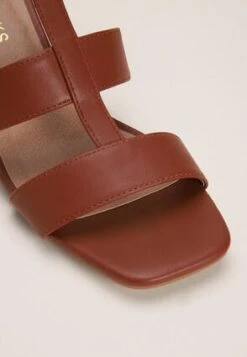 Womens Tan Gladiator Block Heel Sandals -Fashion Women's Clothing Sales 181621pls 9c621a169f53bc7