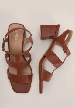 Womens Tan Gladiator Block Heel Sandals -Fashion Women's Clothing Sales 181634pls f1d27b9368e0d8a