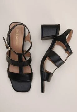 Womens Black Gladiator Block Heel Sandals -Fashion Women's Clothing Sales 181650pls 61c9f1ee285ad9e